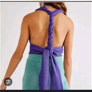 Free people beach wrap knit top